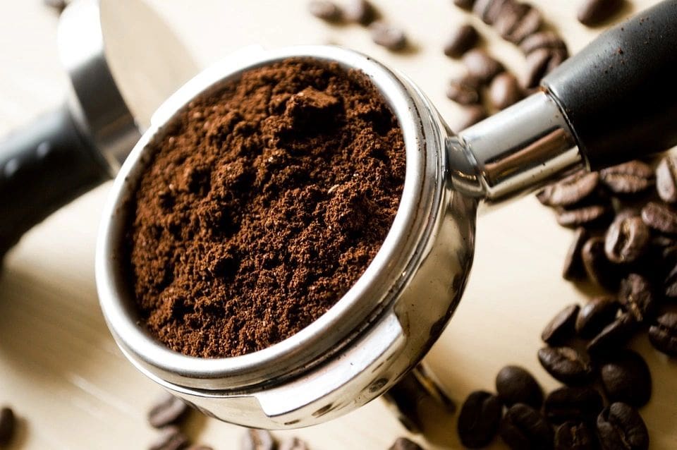 A coffee powder machine on a table