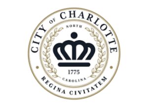Seal of the City of Charlotte, North Carolina, featuring a crown and laurel wreath.