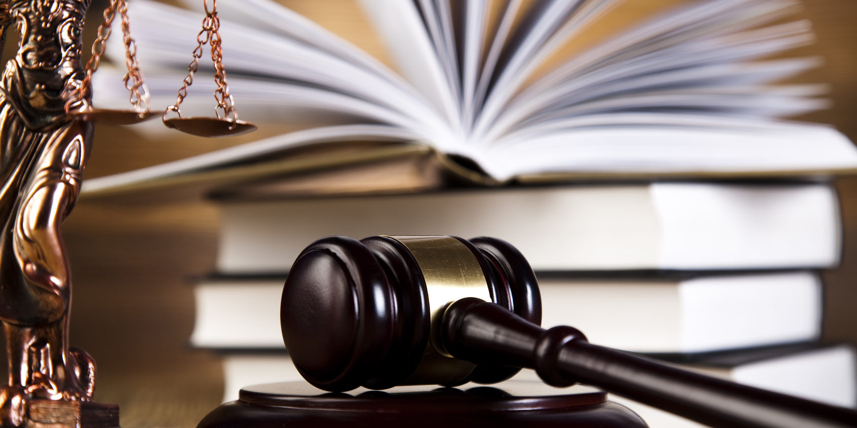 Mallet, legal code and scales of justice Mallet, legal code and scales of justice