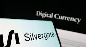 Silvergate logo and illustration on a laptop